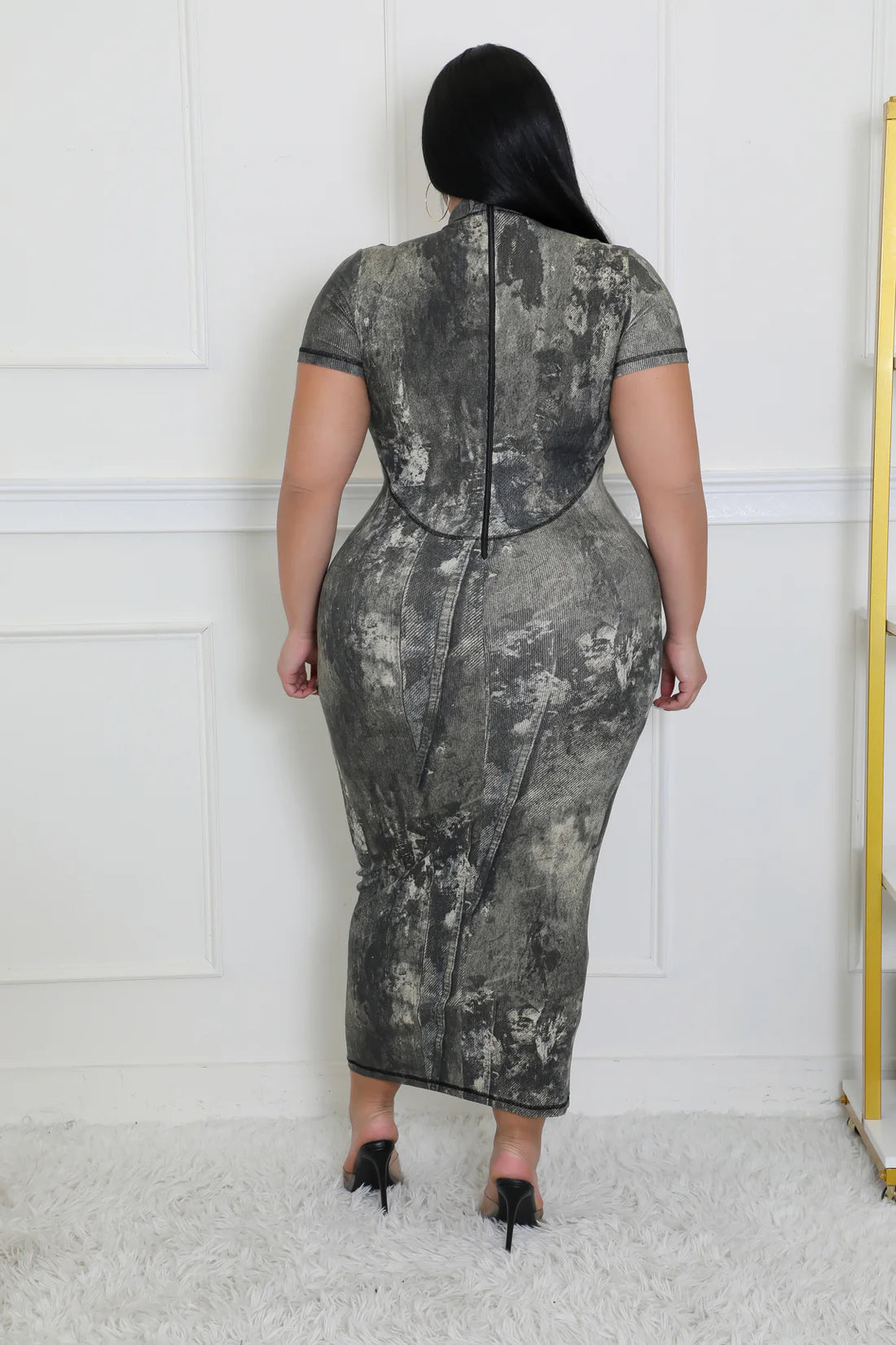 95% Cotton Minimal Effort Plus Size Dress