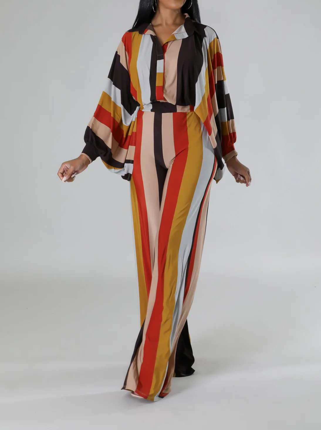 Striped Stretch Pant Set – Chic & Effortlessly Bold