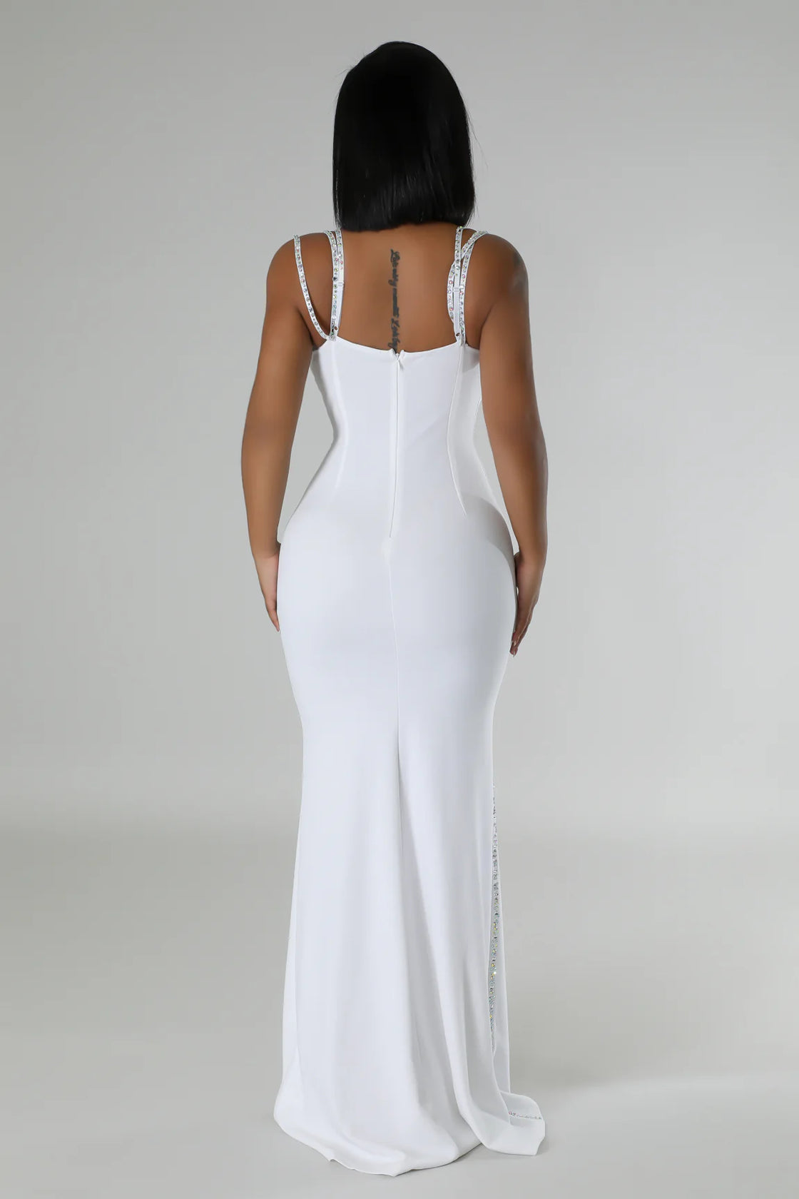 Rhinestone Spaghetti Strap Dress