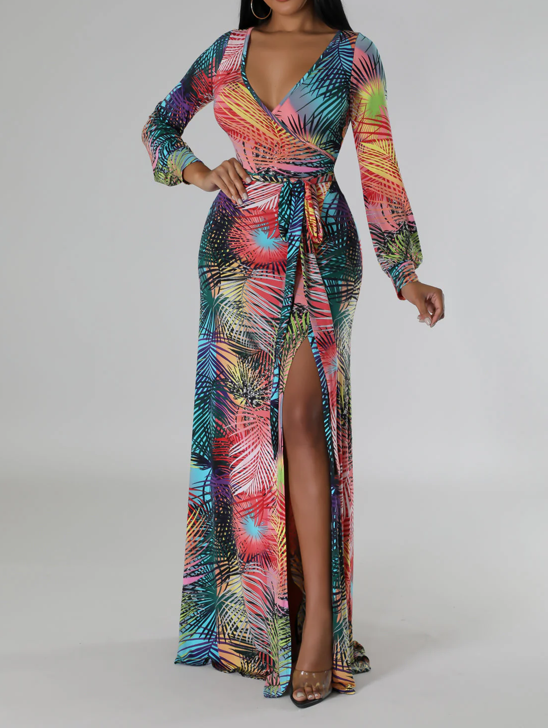 Stretch Wrap Maxi Dress