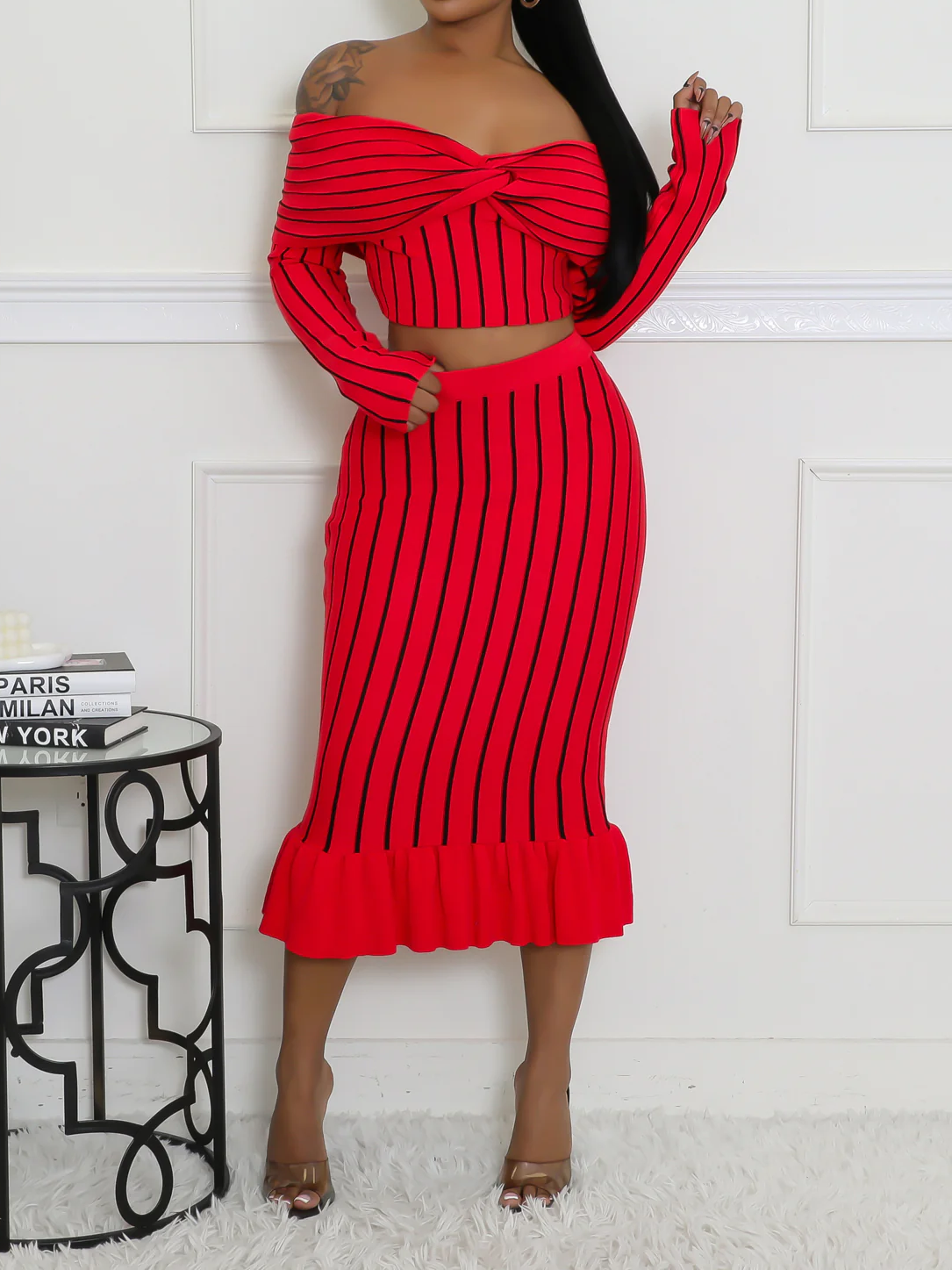 Stretch skirt set
