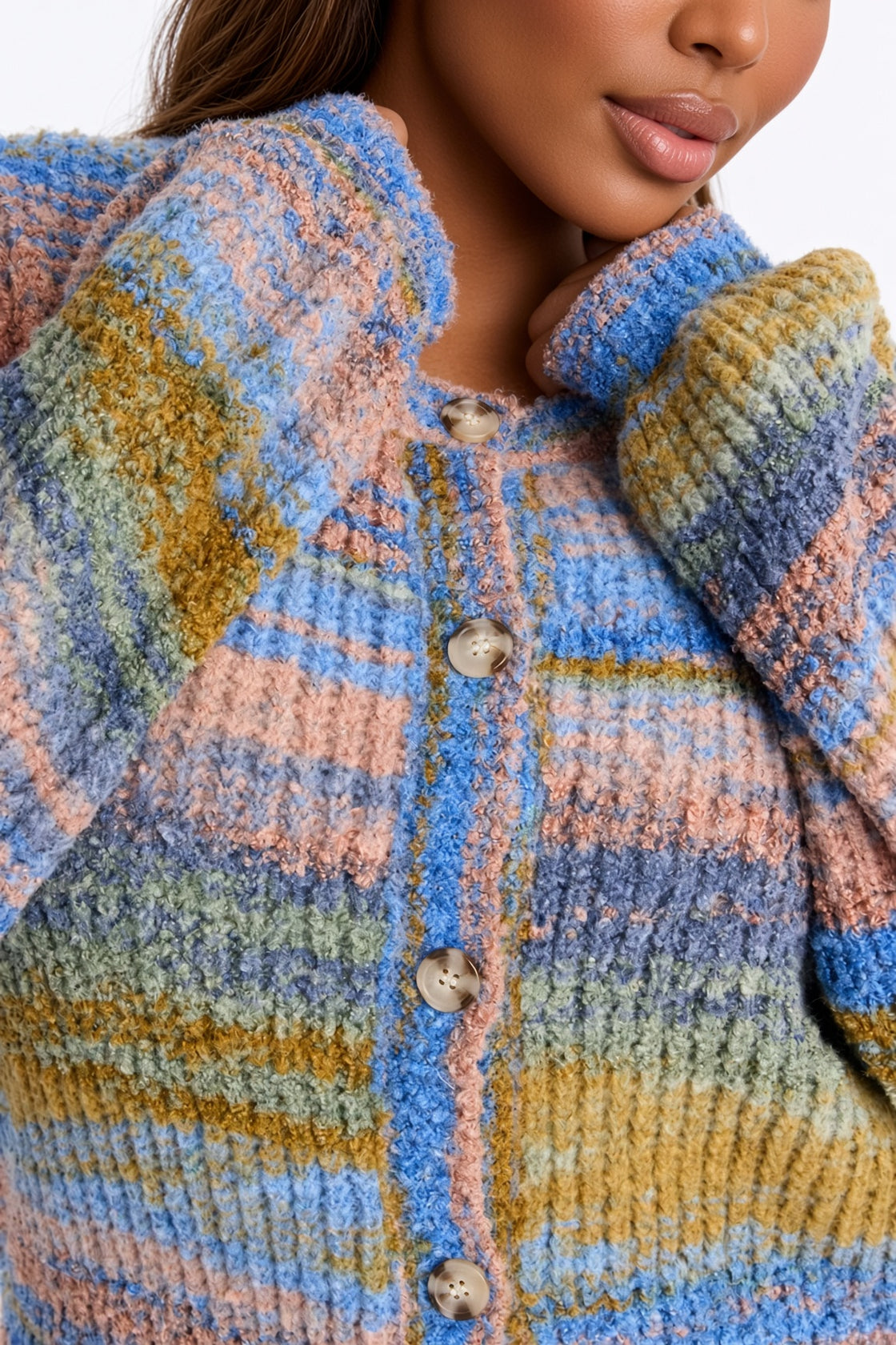 Amber Dusk Multi Stripe Cardigan