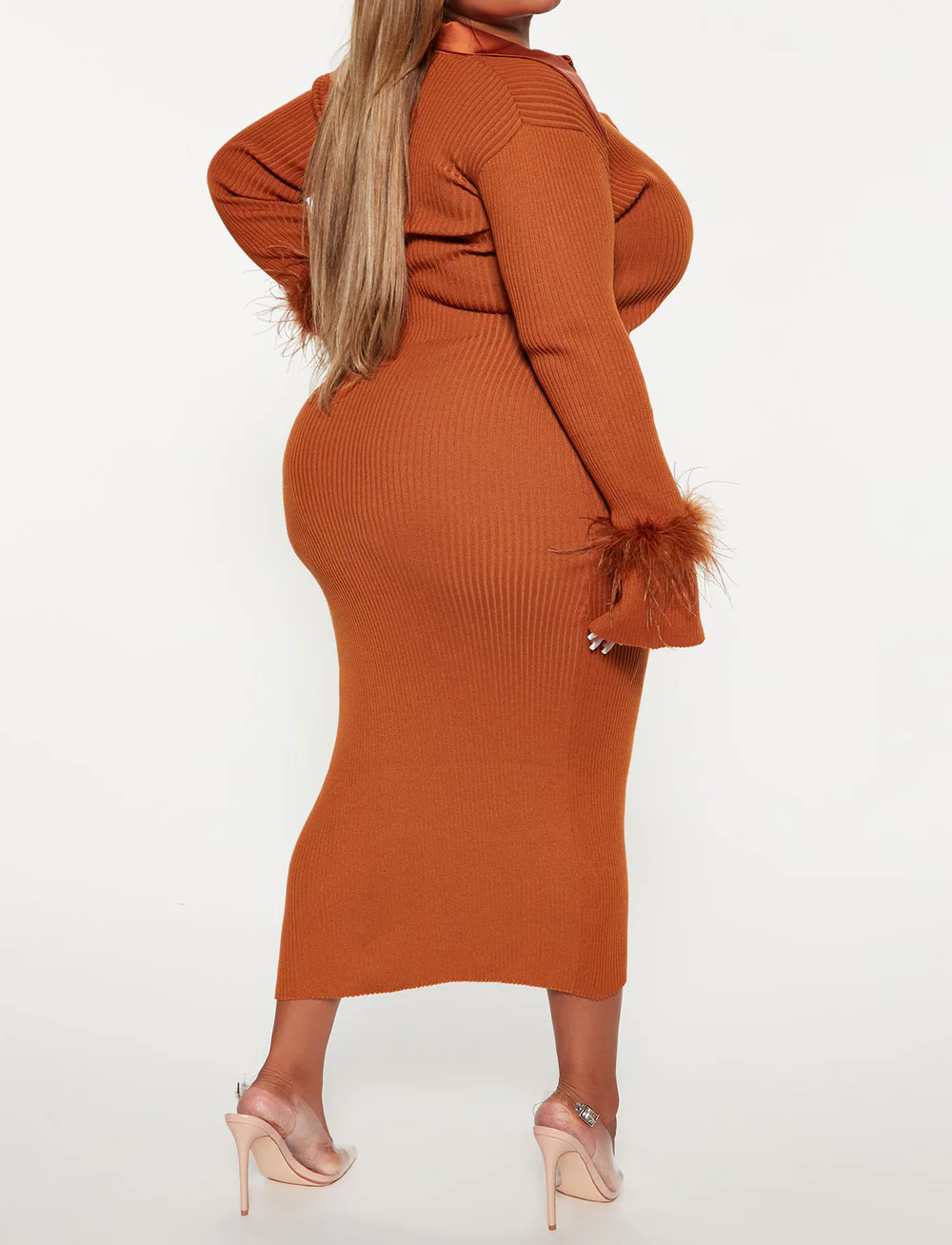 Raelynn Sweater Midi Dress - Rust