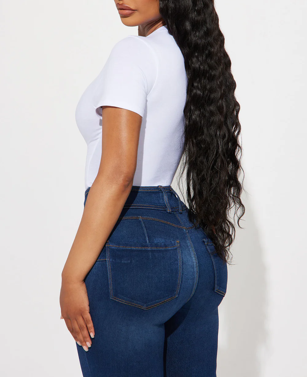 Cotton Cambria Short Sleeve Bodysuit - White