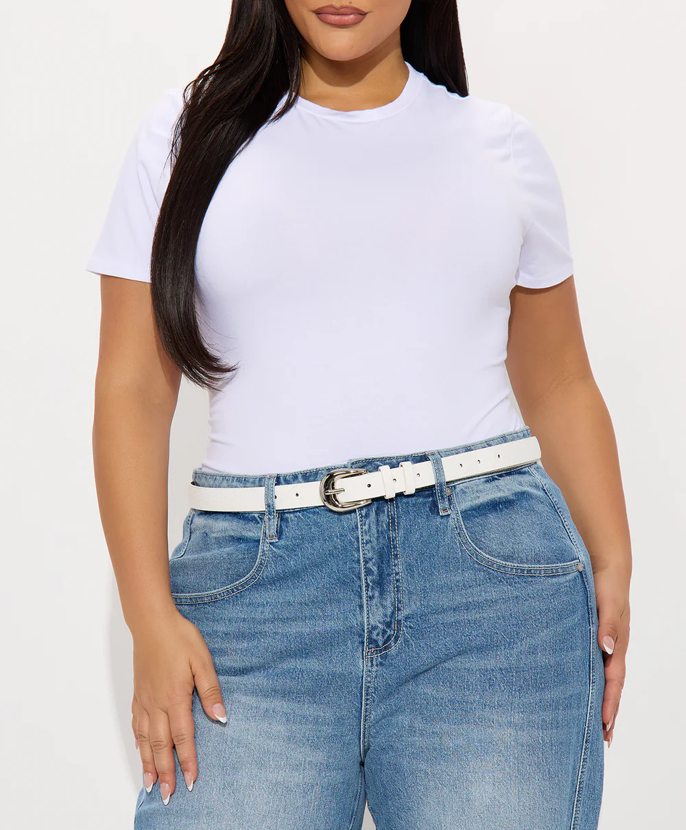 Cotton Cambria Short Sleeve Bodysuit - White