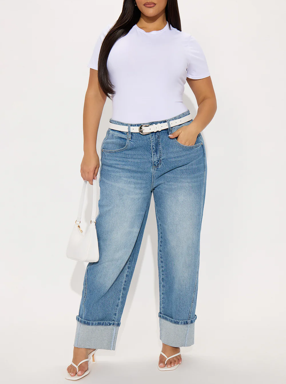 Cotton Cambria Short Sleeve Bodysuit - White
